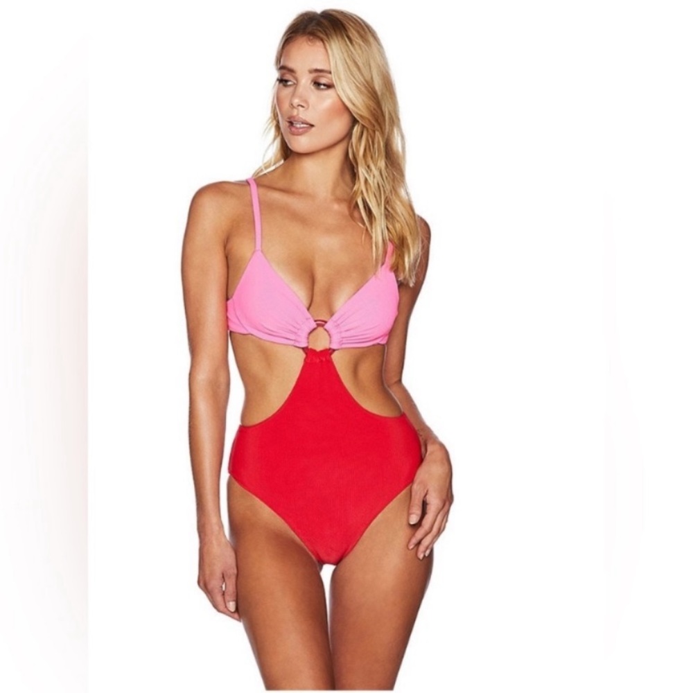 NWOT Beach Riot Kirstin color block one piece swimsuit 12168